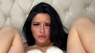 Horny American Coed Student Toys Her Wet Pussy in Solo Webcam Squirt