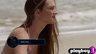 milf's small tits look so hot on beach wanna strip her now?