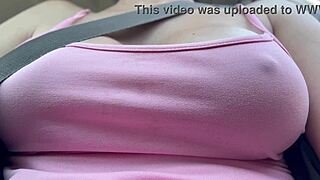 Artemisia Love Big Tits MILF Car Ride Bouncing Closeup