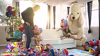 wow! submissive bambolina takes first anal pounding bent over doggystyle with monster cock creampie!