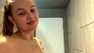 what happens when teen blonde goes extreme outdoors with massive tools?