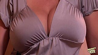 June summers milf smothers cock between massive tits for epic titty fuck creampie