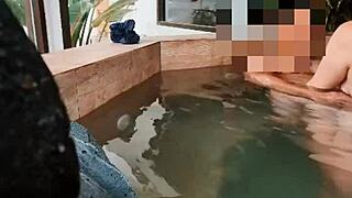 blonde short hair milf housewife flashes pussy to hubby friend for creampie cuckold fuck