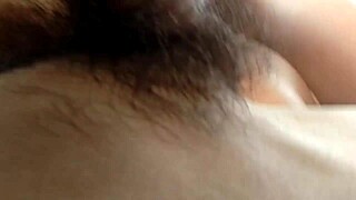 Pretty Friend's Shaved Tight Wet Pussy In Orgasmic Creampie Fuck