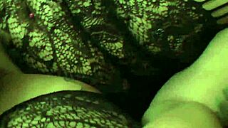 stephanie kim dominates with feet in interracial femdom