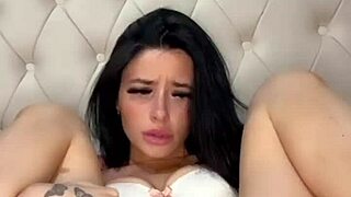 Horny American Coed Student Toys Her Wet Pussy in Solo Webcam Squirt