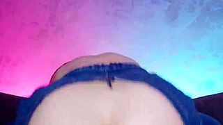 Big ass brunette in ripped jeans rides cowgirl hard for creampie finish in huge pussy