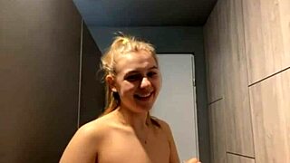 what happens when teen blonde goes extreme outdoors with massive tools?