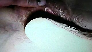 my wife's cum drips from dildo fucked pussy
