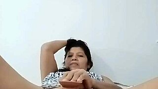 curvy mature latina fingers her wet pussy solo