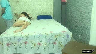 husband loans busty wife to boss bareback blindfolded for job security cumshot