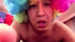 sexy cirquera halloween cosplay milf takes fat cock doggy creampie 🎃🍑