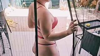 watch this sexy milf mature's steamy lingerie tease compilation