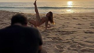 damiana's wild brazilian beach flash and canoe blowjob in portugal!