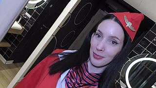 Jasmine Jayne, air hostess recruit, ready for that massive BBC in casting?