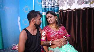 desi bhabhi takes hardcore pounding from debar in intense interracial ride