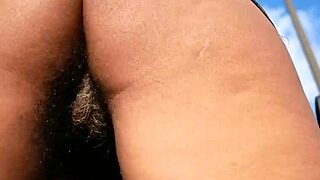 Ebony Milf Teases Big Ass No Panties in Parking Lot