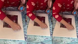 in big eyeglasses asmr acrylic nails bloom misty art part 1