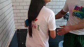 Bro, why skip holi for saara's tight anal pounding with friends waiting?