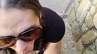 Brazilian wife sneaks blowjob to brother-in-law at family bbq!