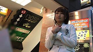 underground akiba idol sneaks facial cumshot in secret fan backroom