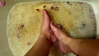Rose Petals and Herbs Soothe My Tired Bare Feet Gently