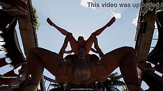 1 000 viewers see lara croft gangbanged into squirting slut by monsters! 