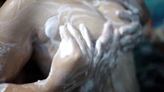 desi bhabhi strips down in the steamy shower, horny husband licks her big ass before pounding her wet pussy relentlessly