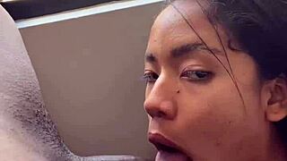 fighting my stepbro's huge cock on video call while boyfriend watches us fuck