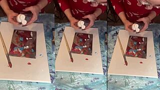 in big eyeglasses asmr acrylic nails bloom misty art part 1