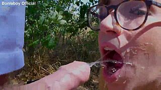 meegan's outdoor picnic turns to ass worship deepthroat and public face fuck