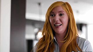 Lauren phillips guides teen neighbor maya woulfe and girlfriend lily larimar through first lesbian fingering and licking