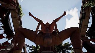 1 000 viewers see lara croft gangbanged into squirting slut by monsters! 