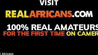 young african amateur couple sneaks away for passionate fucking