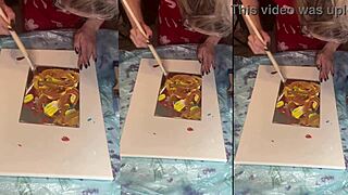 in big eyeglasses asmr acrylic nails bloom misty art part 1