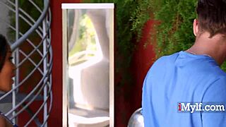 ebony stepmom sneaks passionate fucks with stepson right under oblivious husband's nose