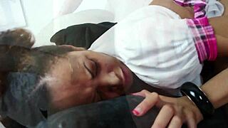 Stepdad's Creamy Creampie Surprise for Latina Teen's Big Ass Deepthroat?