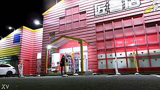 shit i love this crossdresser in miniskirt fishnets heels upskirt in sex shop