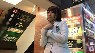 underground akiba idol sneaks facial cumshot in secret fan backroom