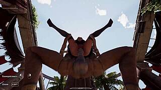 1 000 viewers see lara croft gangbanged into squirting slut by monsters! 