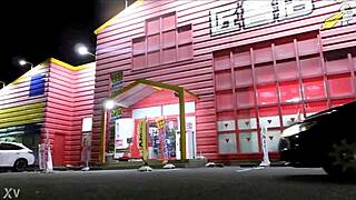 shit i love this crossdresser in miniskirt fishnets heels upskirt in sex shop