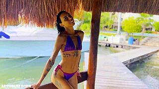 violeta grey oily footjob cum tease