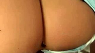 stepdad spots his stepdaughter's anal plug toy bulging her ass outdoors
