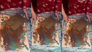 in big eyeglasses asmr acrylic nails bloom misty art part 1