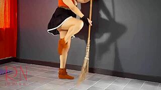 Regina Noir Velma Witch Cosplay on Halloween Stairway