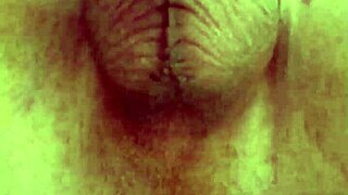 uncut tattooed cock erupts hands-free from brutal anal prolapse