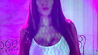 Italian milf Artemisia Love teases with her curves while smoking outdoors