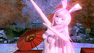 Big Ass Big Tits Goddess Megurine Luka Nude Mod Exposes Pussy Boobs in Red Leaf Project Diva