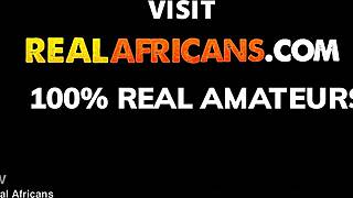 young african amateur couple sneaks away for passionate fucking