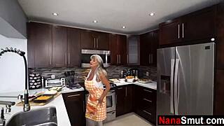 step granny sneaks blowjob on stepgrandson before getting caught